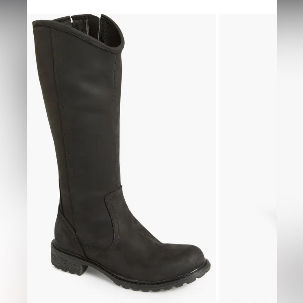 Timberland Earthkeepers Stoddard Black Nubuck Waterproof Boots 7 Moto Edgy - Picture 15 of 16